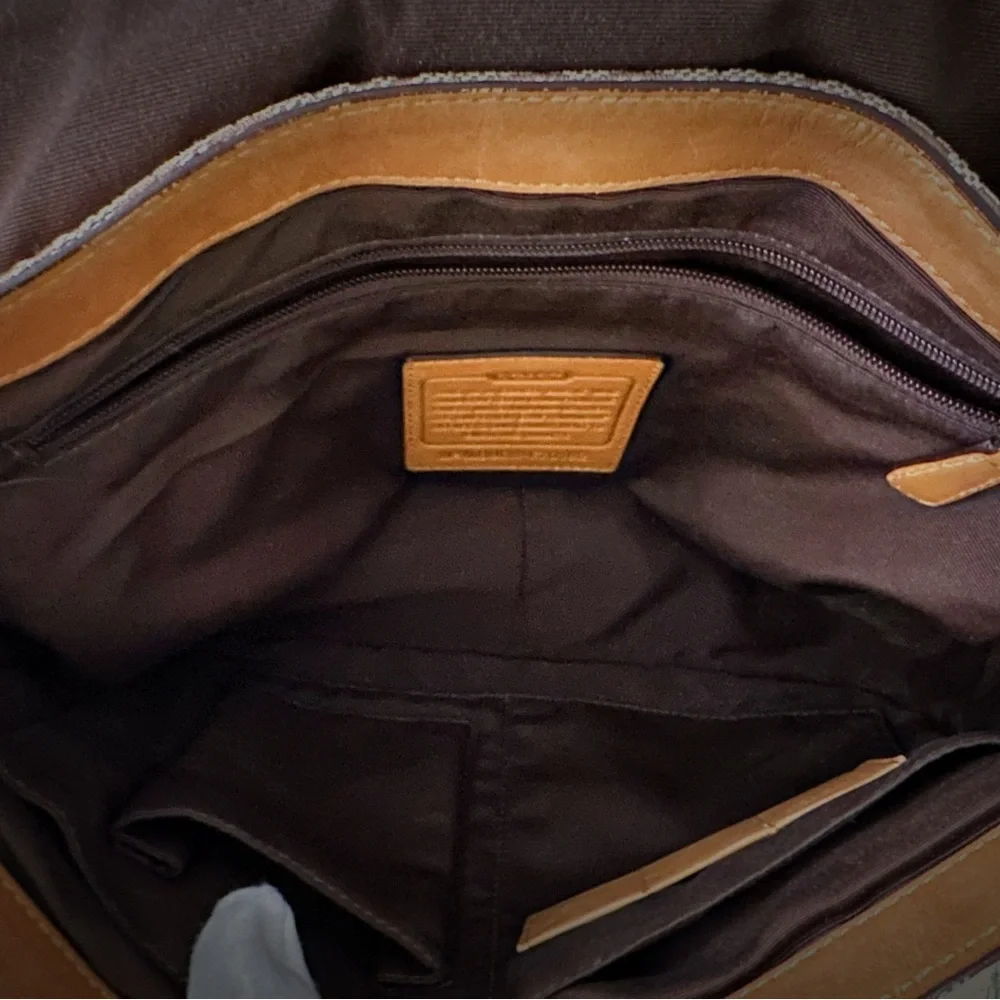 Vintage Y2K Coach Brown Signature Crossbody Bag messenger bag - Picture 10 of 17